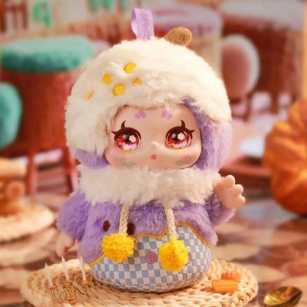 KIMMON Let's Cafe Series‎ Plush NIB - Snow Top Taro Ball